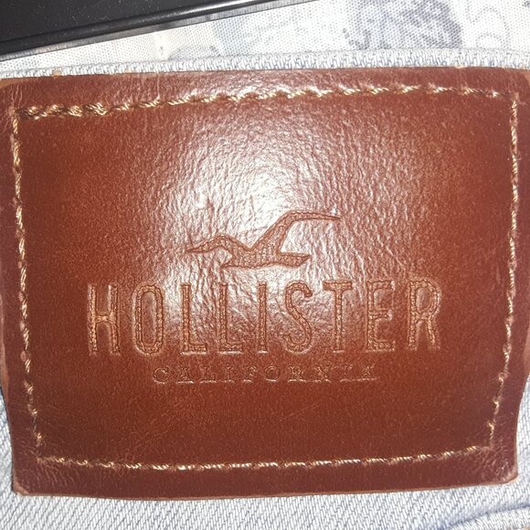 Hollister mens 28x30 stonewash blue slim straight epic flex jeans - Picture 5 of 7